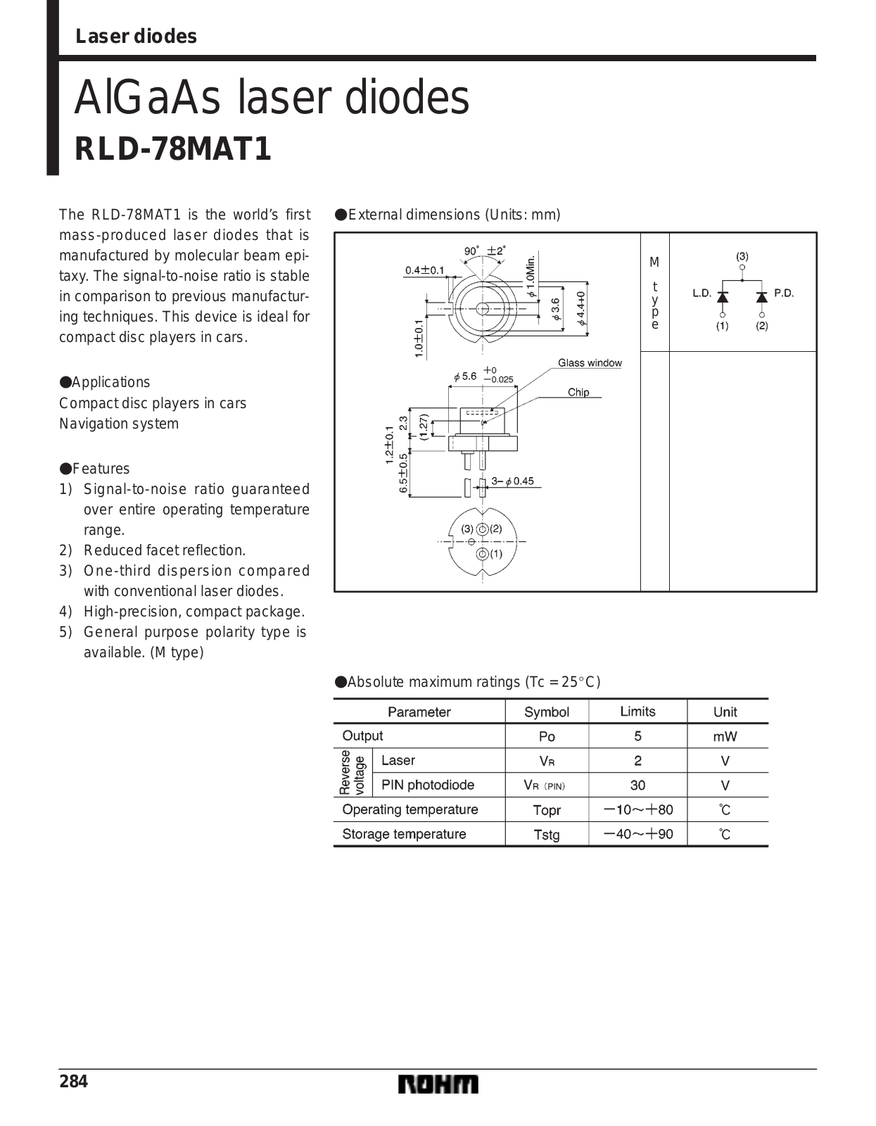 ROHM RLD-78MAT1 Datasheet