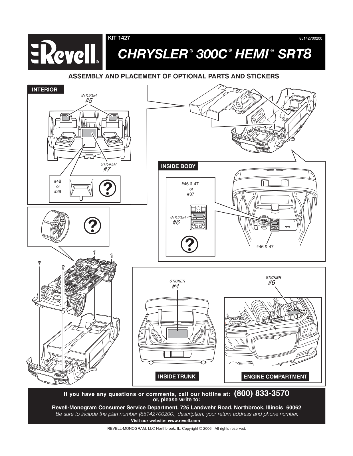 REVELL Chrysler 300C Hemi SRT8 User Manual