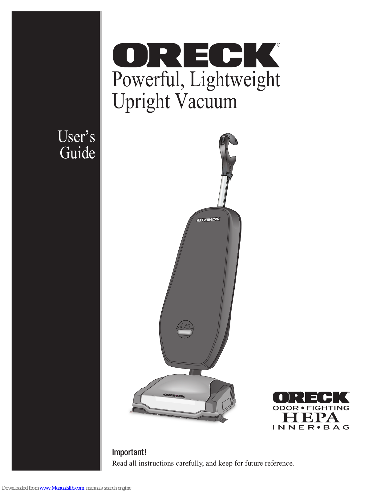 Oreck Vacuum Cleaners User Manual