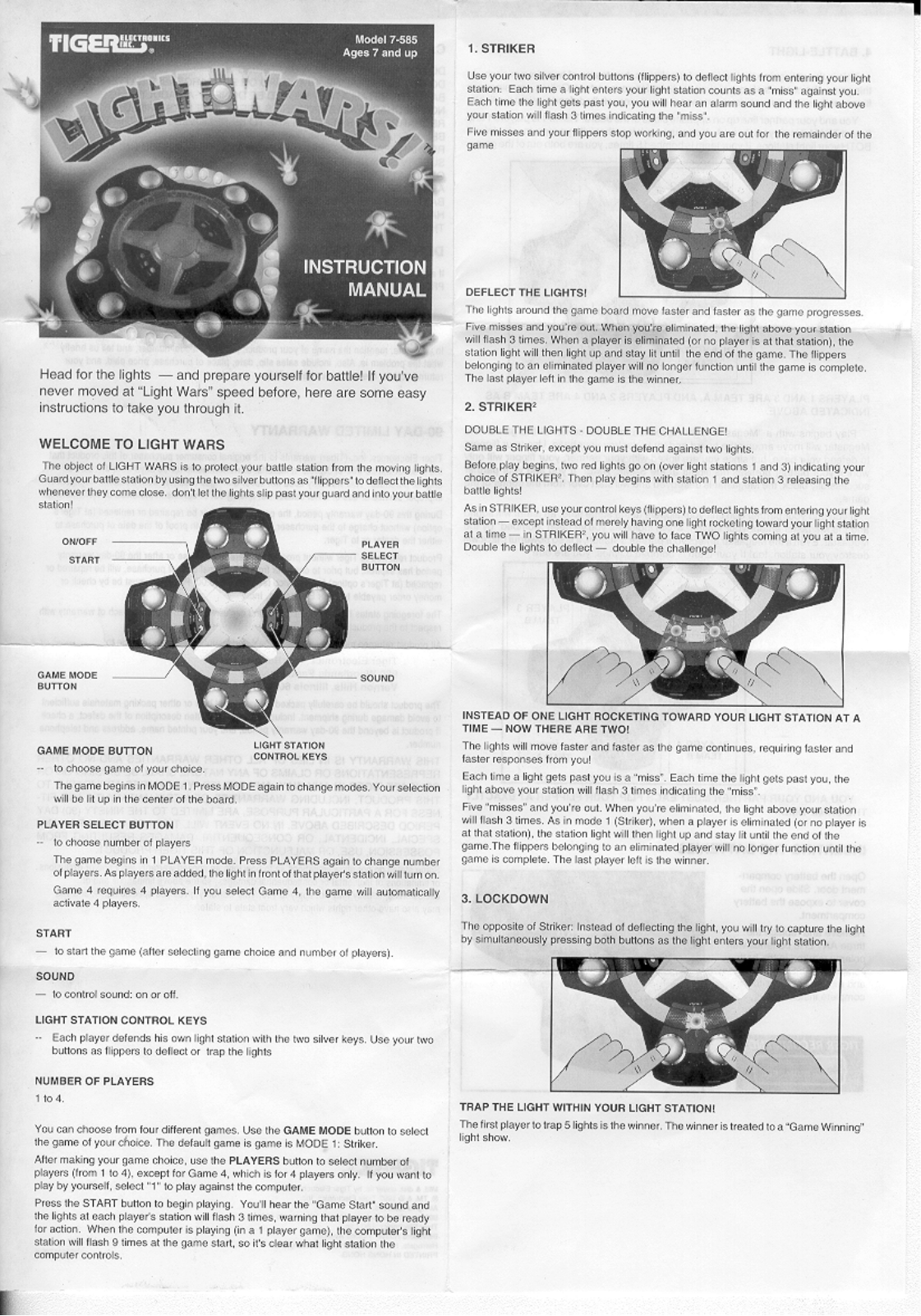 Tiger Electronics 7-585 User Manual