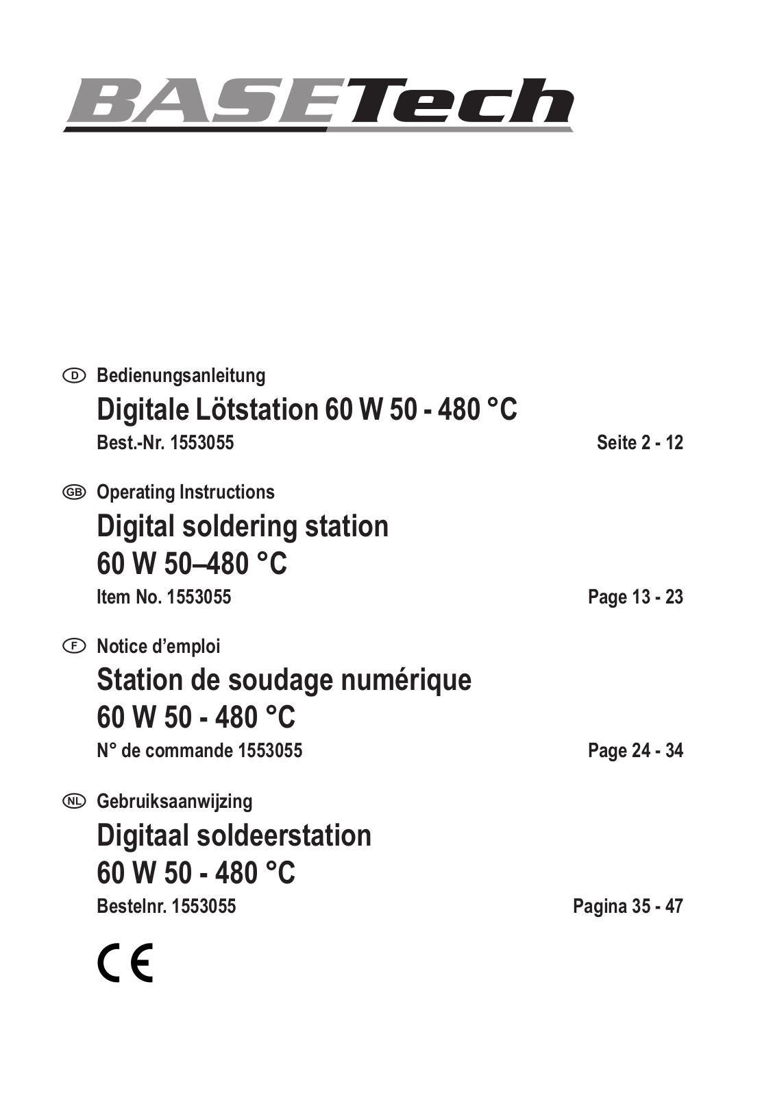 Basetech 1553055 User guide