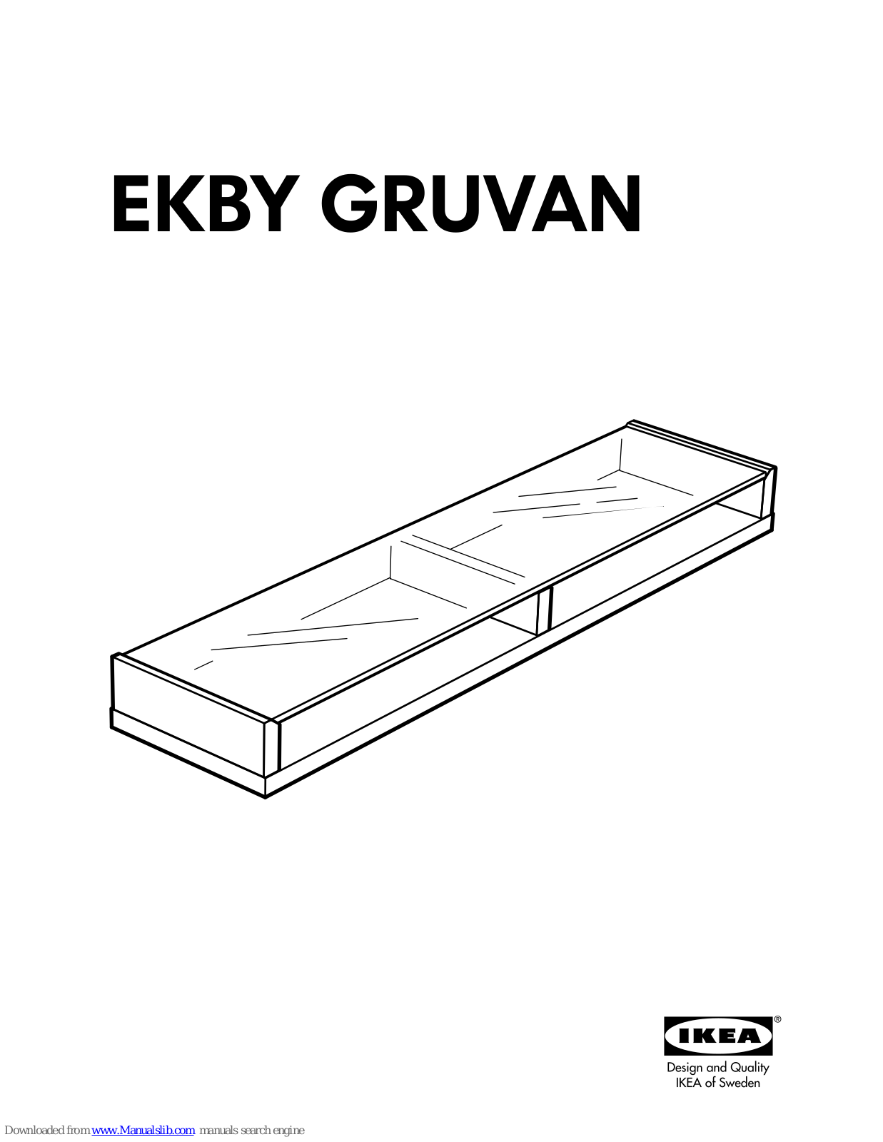 IKEA EKBY GRUVAN Assembly Manual