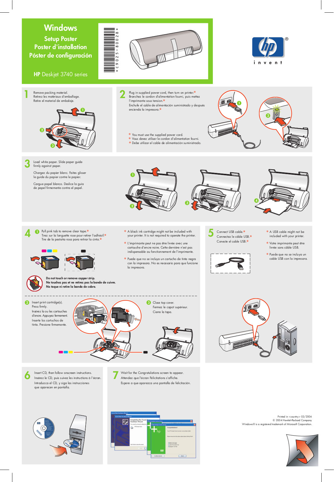 Hp DESKJET 3745, DESKJET 3743 User Manual