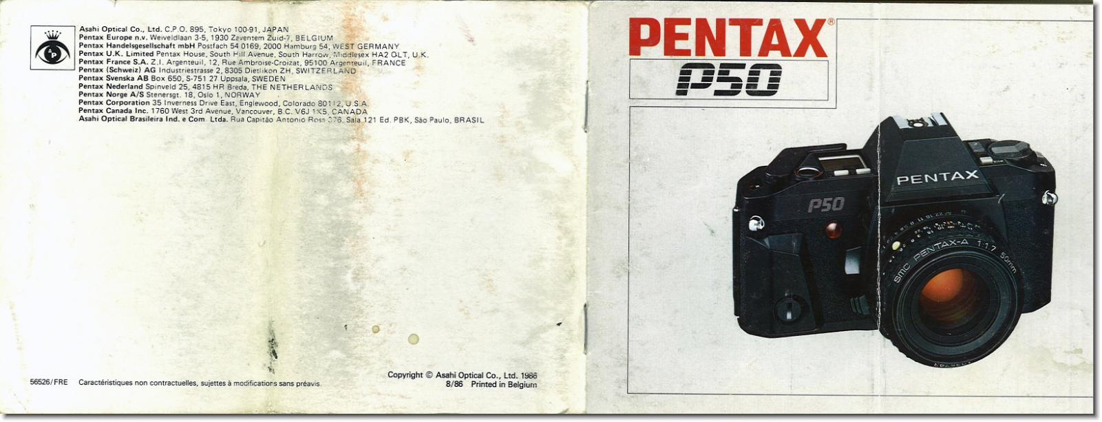 PENTAX P50 Instruction Manual