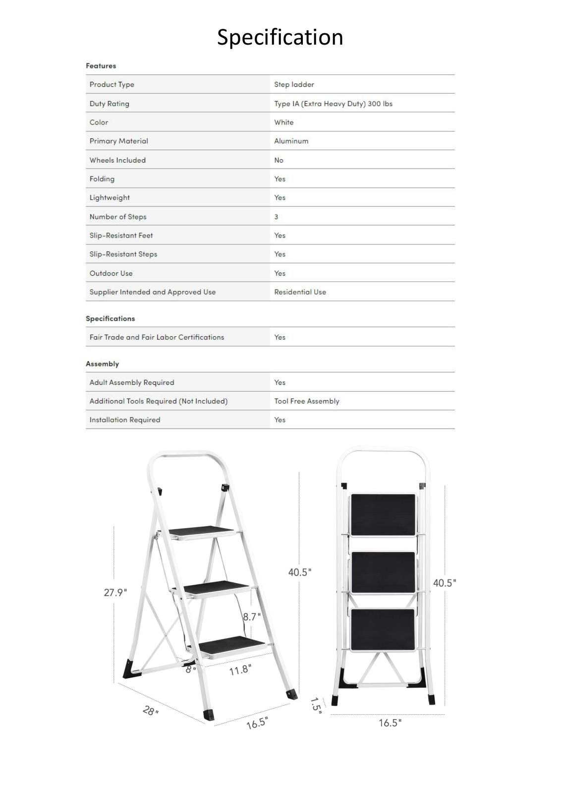 WFX Utility W005461491 Specifications - ManualMachine.com