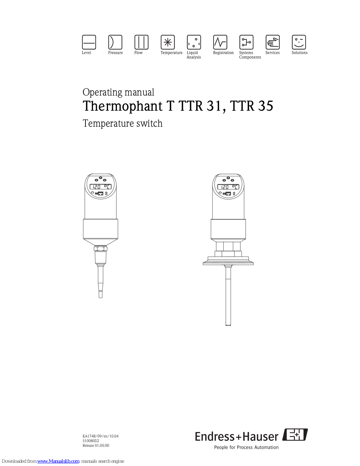 Endress+Hauser Thermophant T TTR 31, Thermophant T TTR 35 Operating Manual