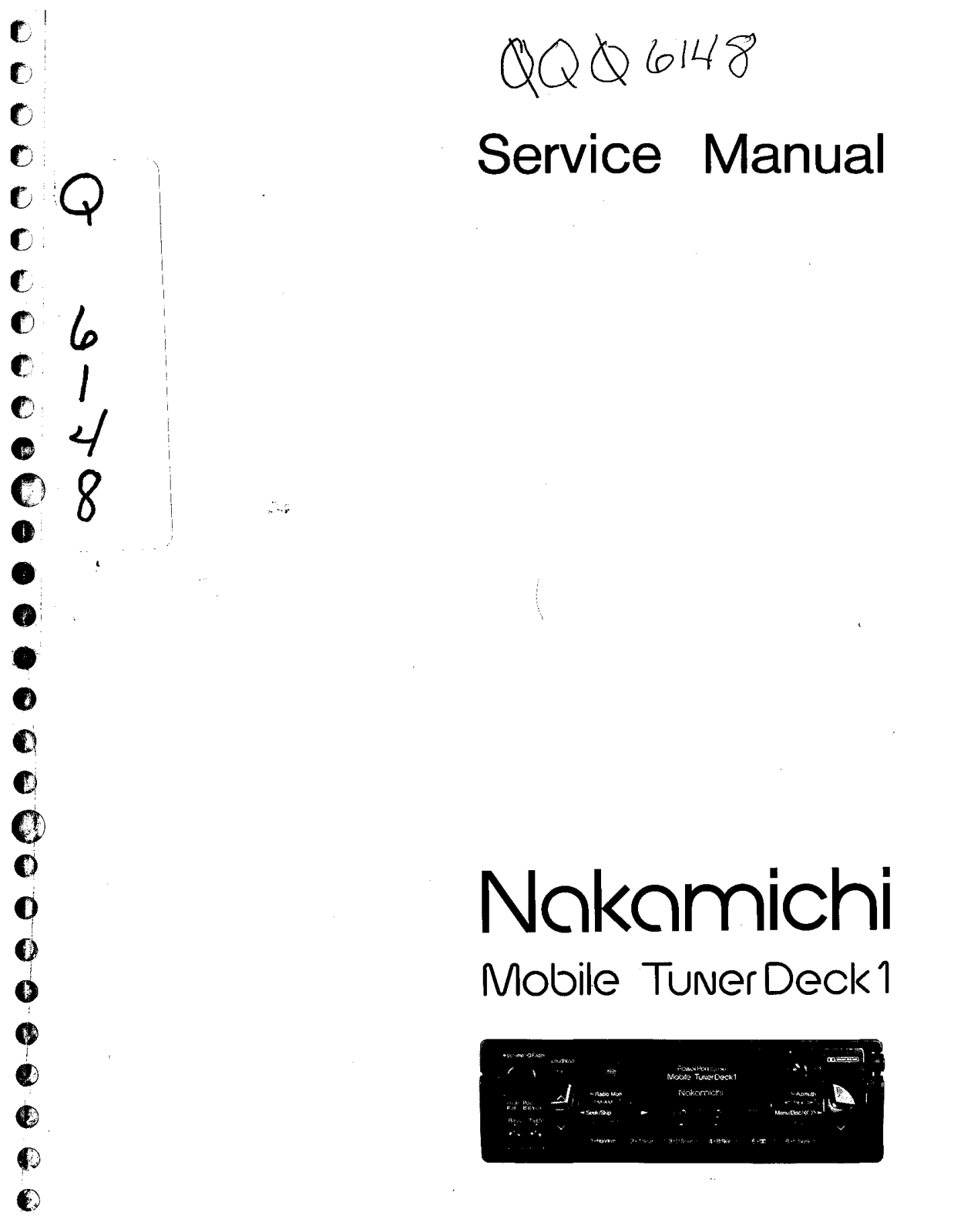 Nakamichi TuNer Deck- 1 Service Manual