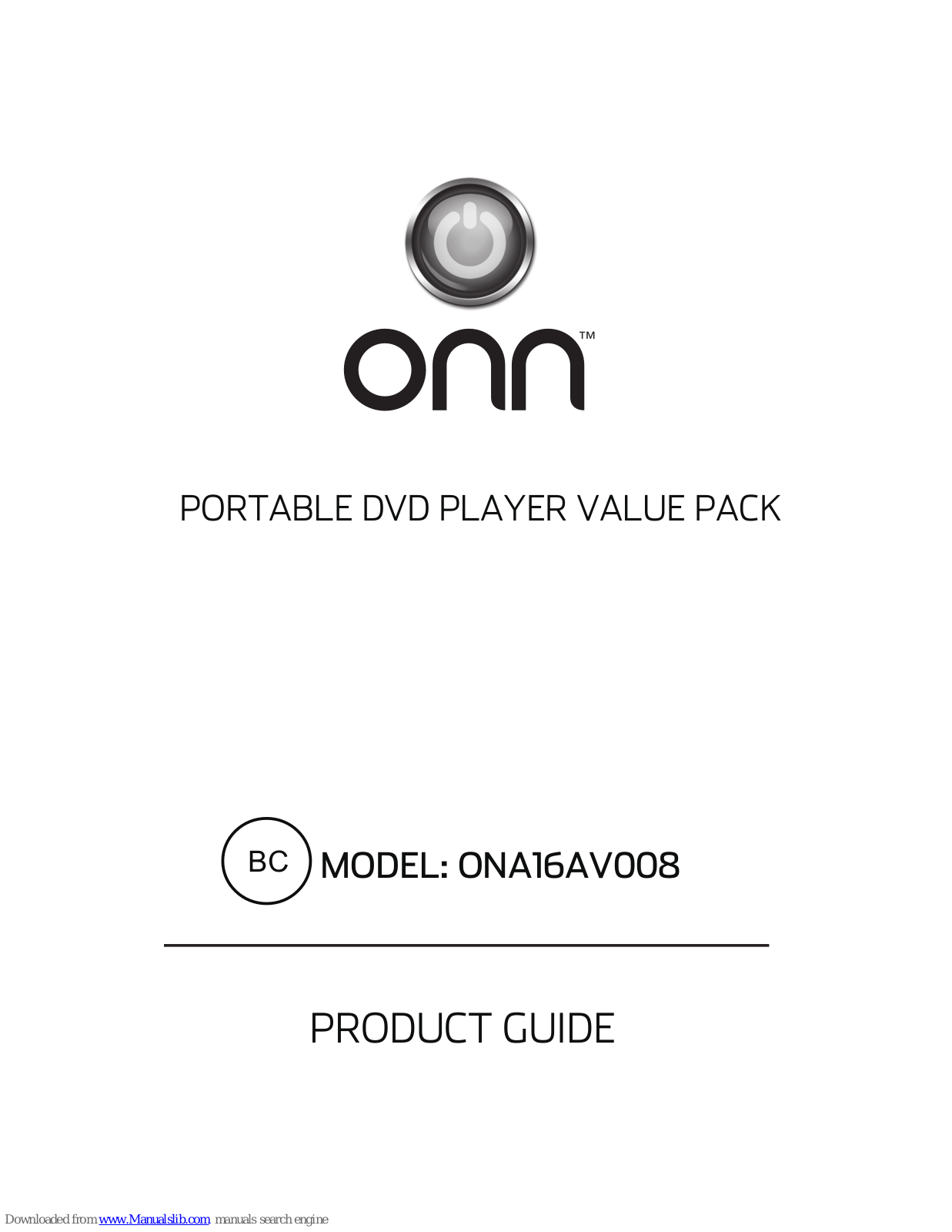 Onn ONA16AV008 Product Manual