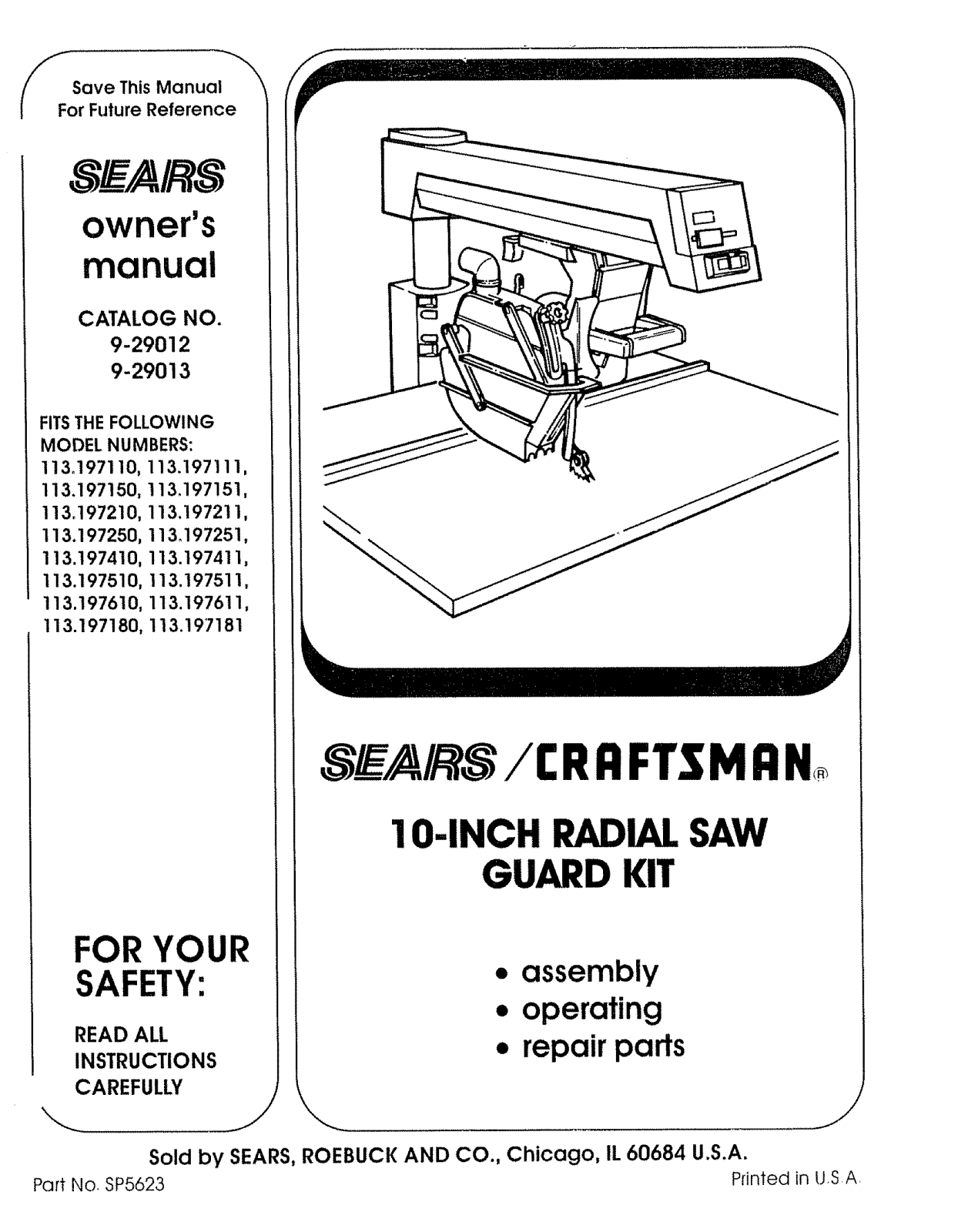 Sears 9-29012 User Manual - ManualMachine.com