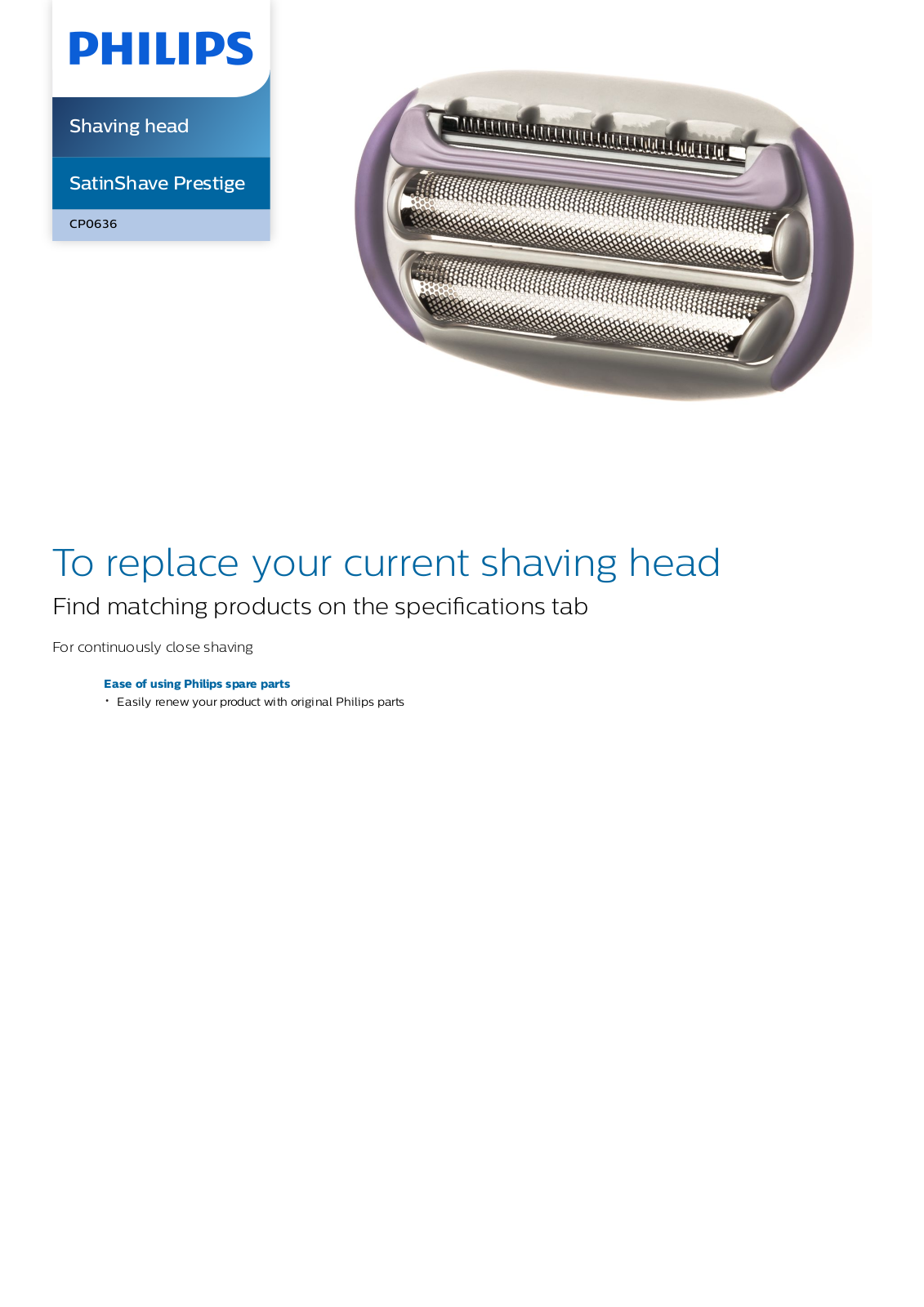 Philips CP0636/01 leaflet - ManualMachine.com
