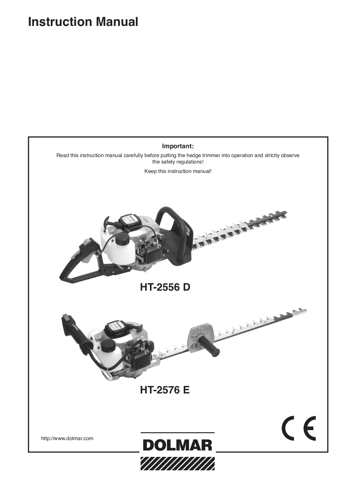 Dolmar HT-2556 D, HT-2576 E User Manual