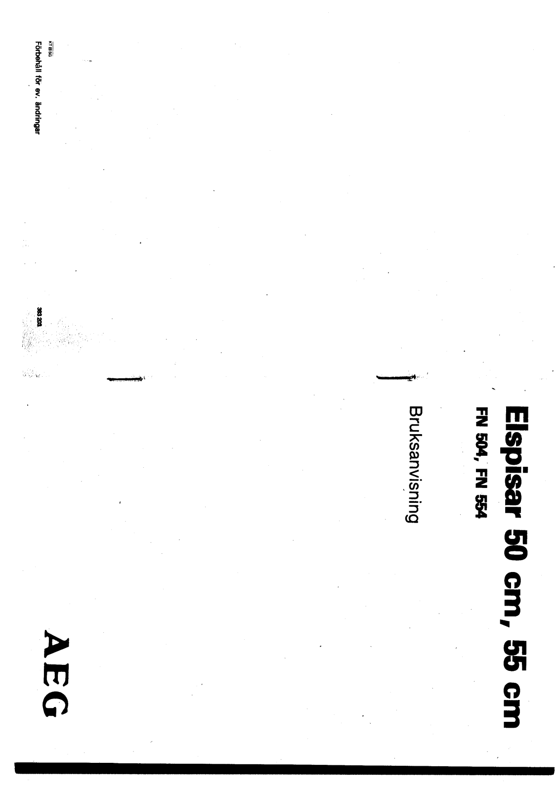 AEG FN554, FN504 User Manual
