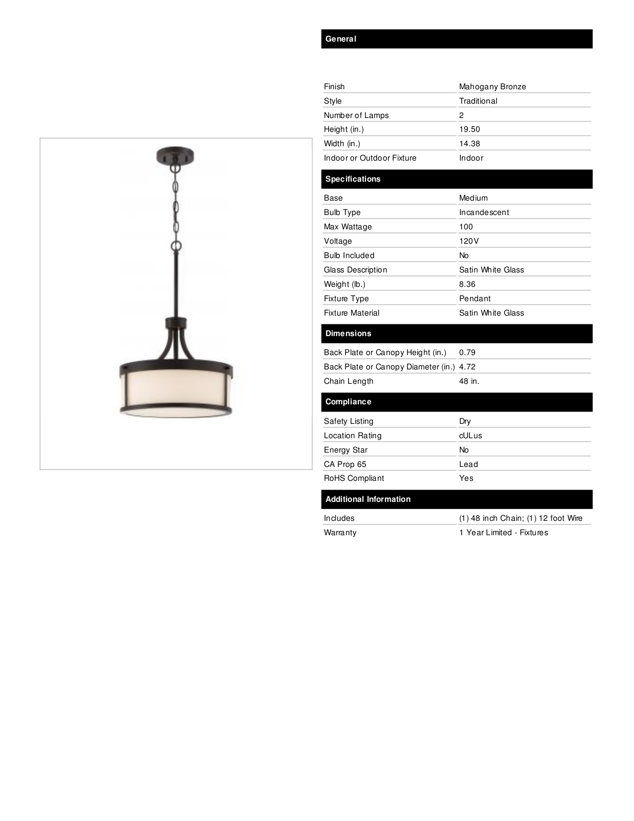 Andover Mills ANDO7590 Specifications - ManualMachine.com