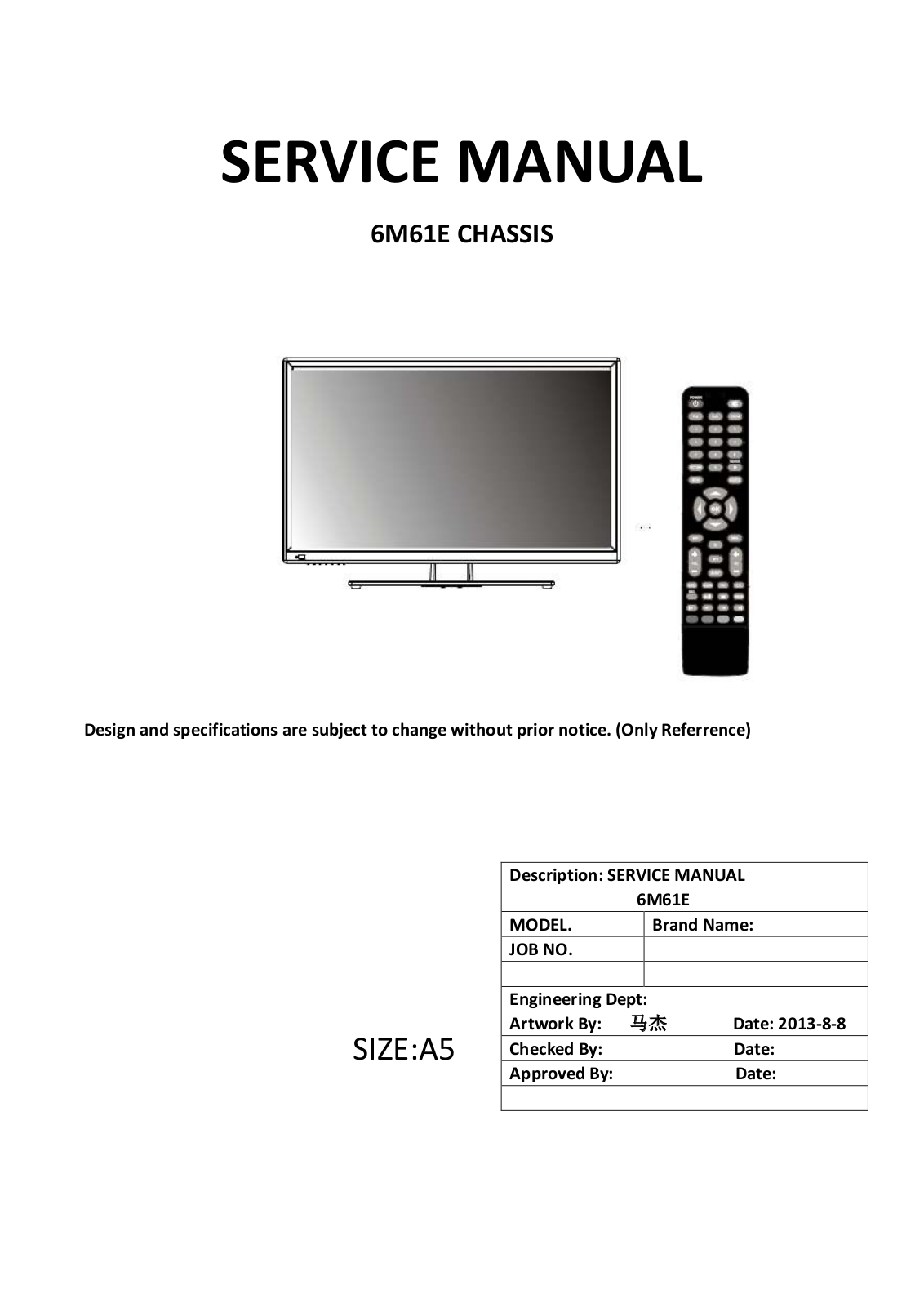 Skyworth 6M61E Schematic