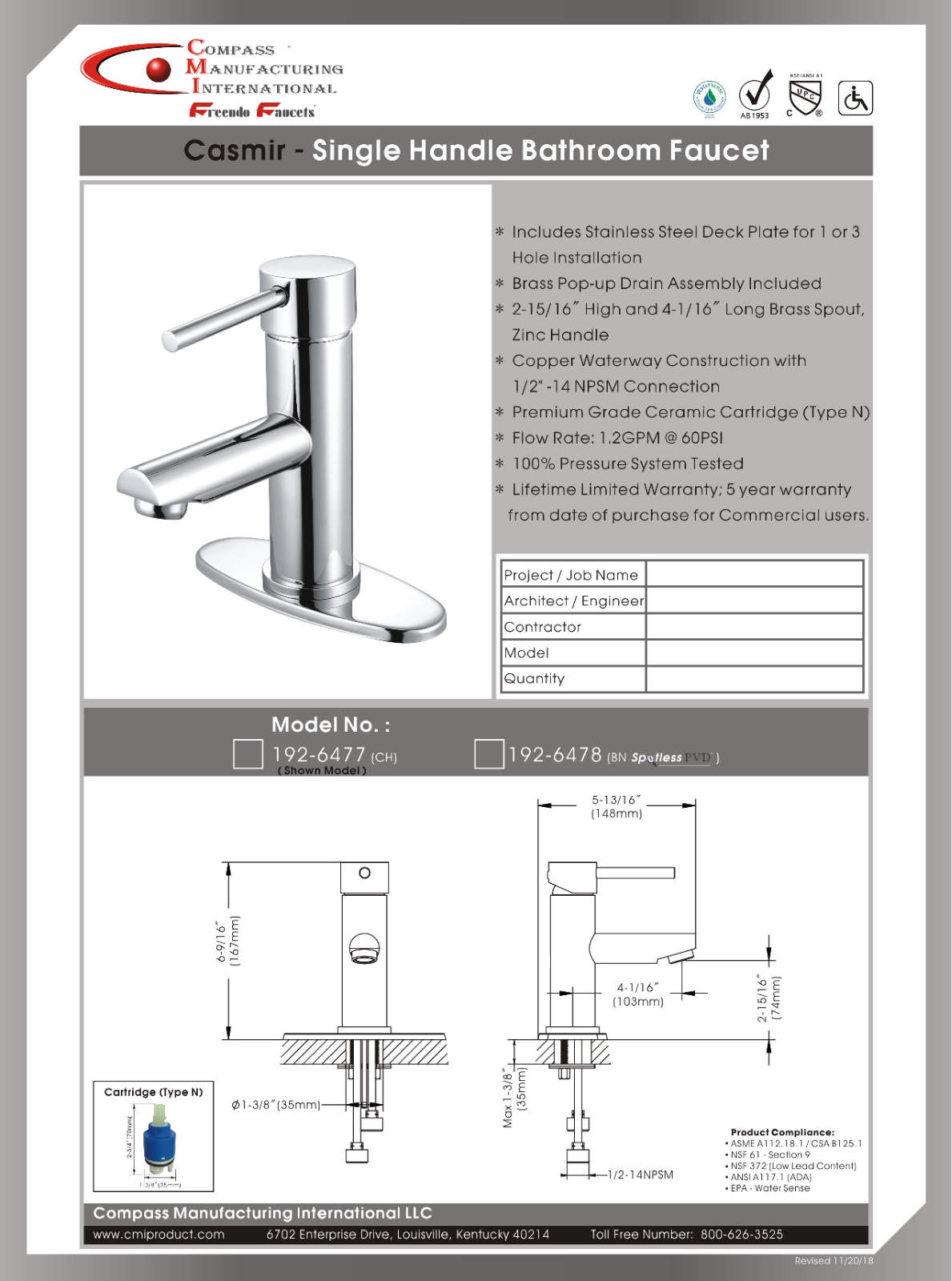 CMI QMV10124 Specifications - ManualMachine.com