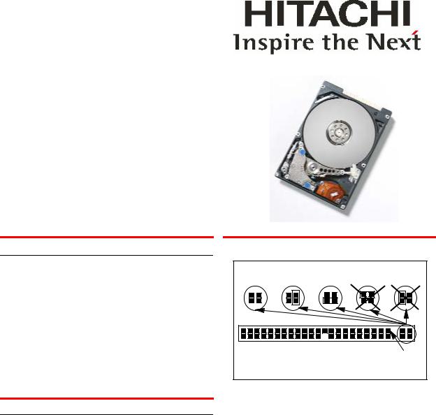 Hitachi HTS421212H9AT00, HTS421210H9AT00, HTS421280H9AT00, HTS421260H9AT00, HTS421240H9AT00 Quick installation guide