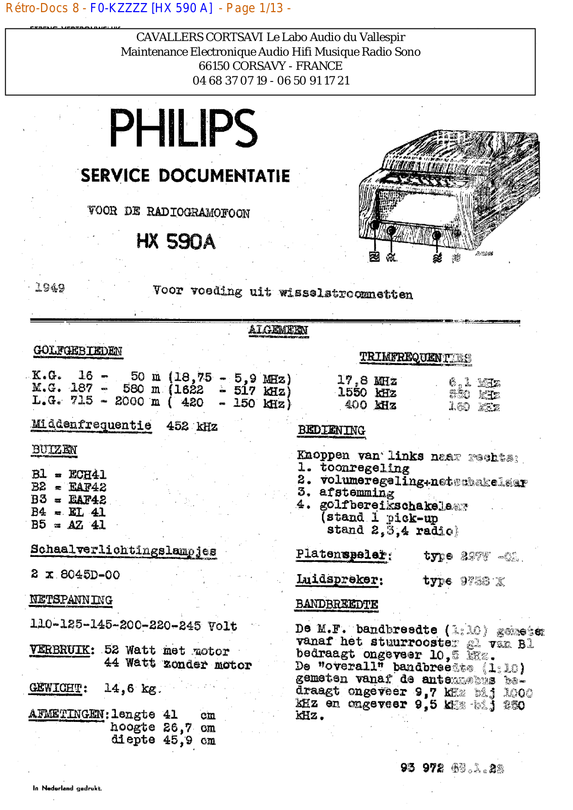 Philips hx 590 a Datasheet - ManualMachine.com