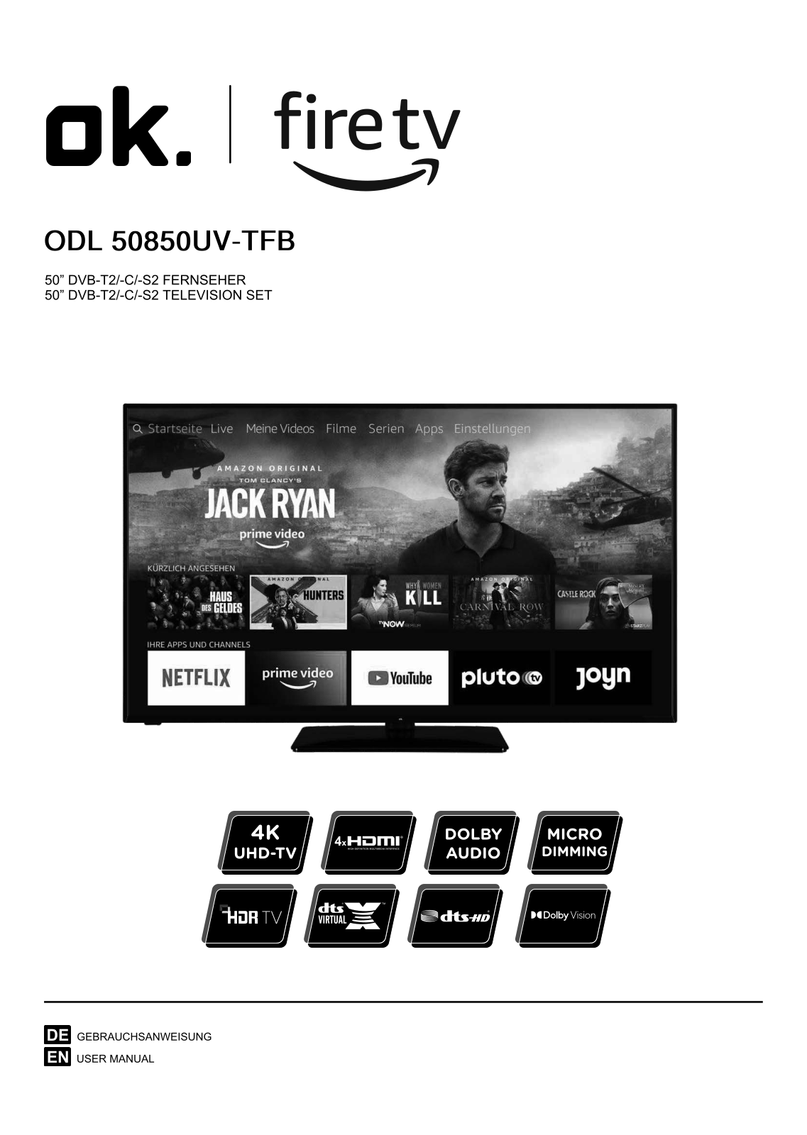 OK. ODL 50850UV-TFB User guide - ManualMachine.com