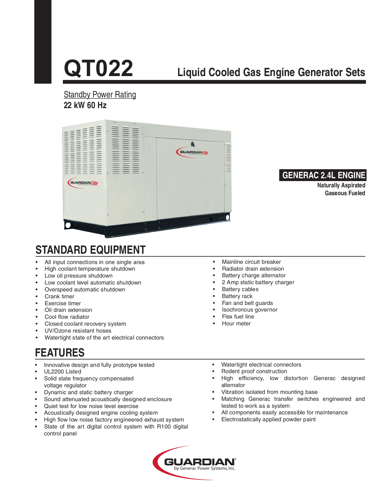 Generac QT02224 User Manual