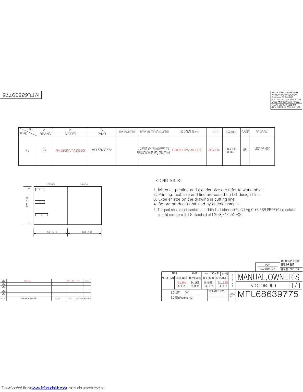 LG WM3770HxA series Owner's Manual