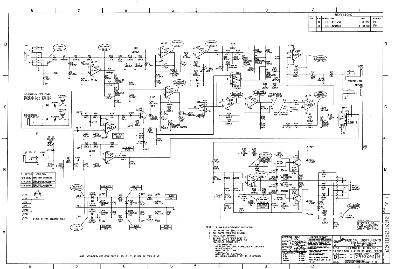 Fender Princeton-112-Plus Schematic