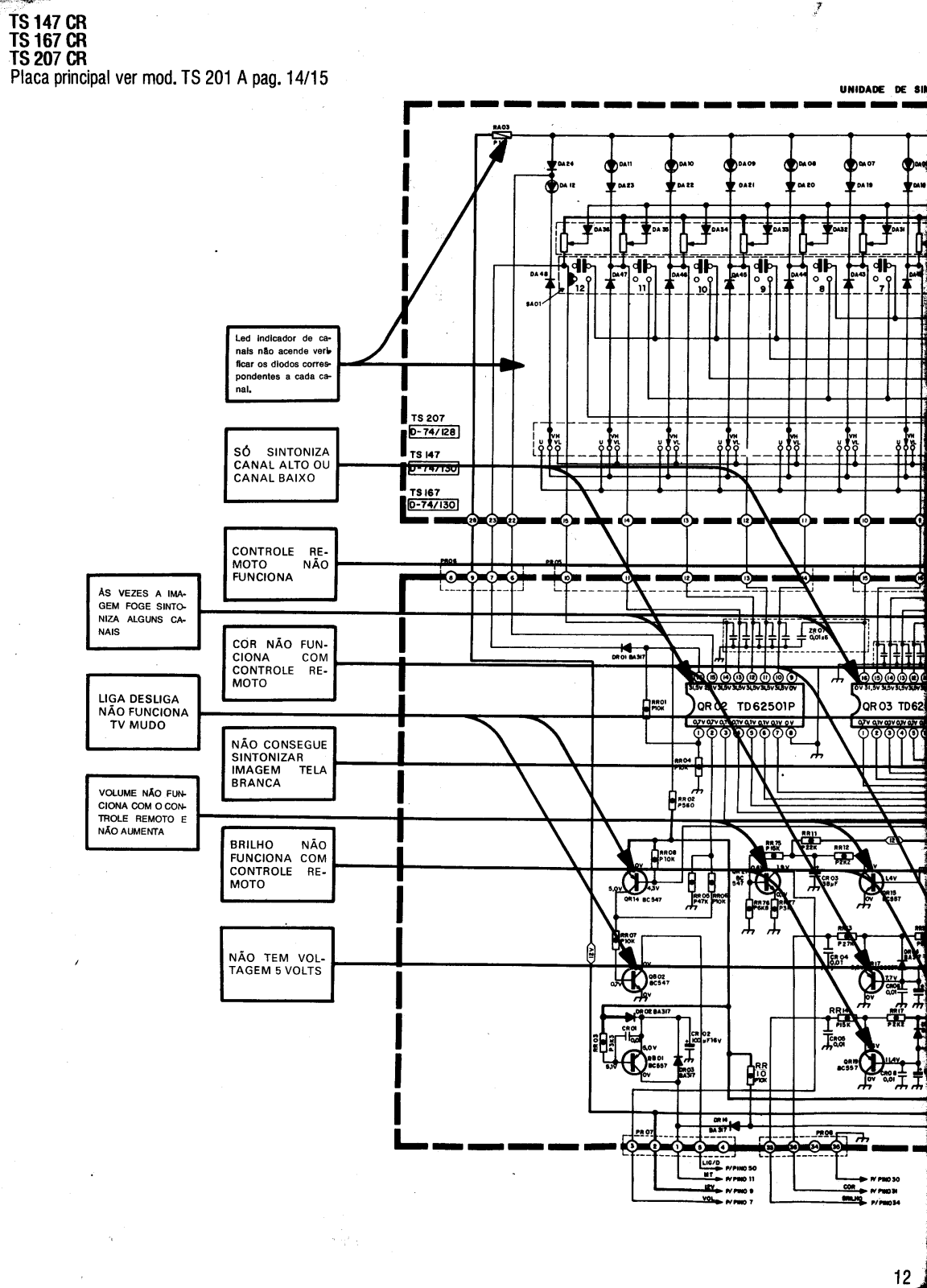 Toshiba TS-147CR, TS-167CR, TS-207CR, TS-208CR Schematic