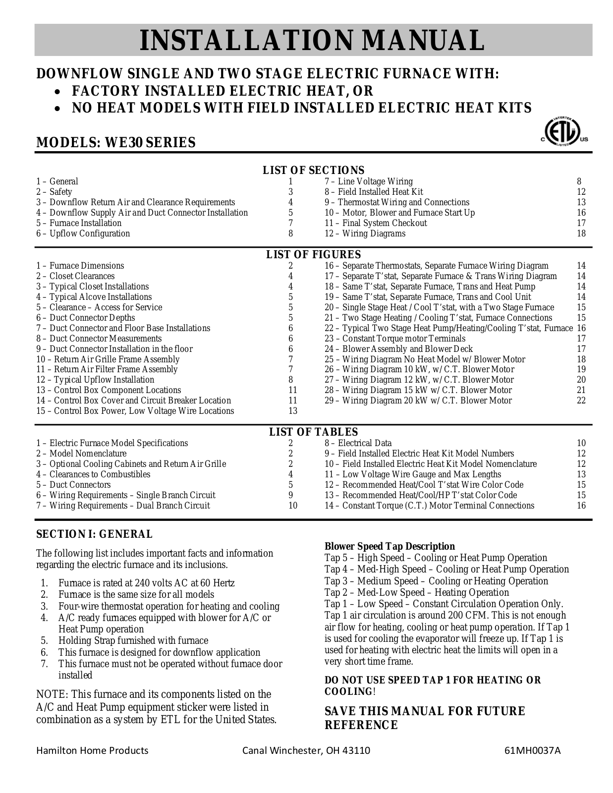 Winchester B2332485, B2332483, B2332482, B2332481 User Manual