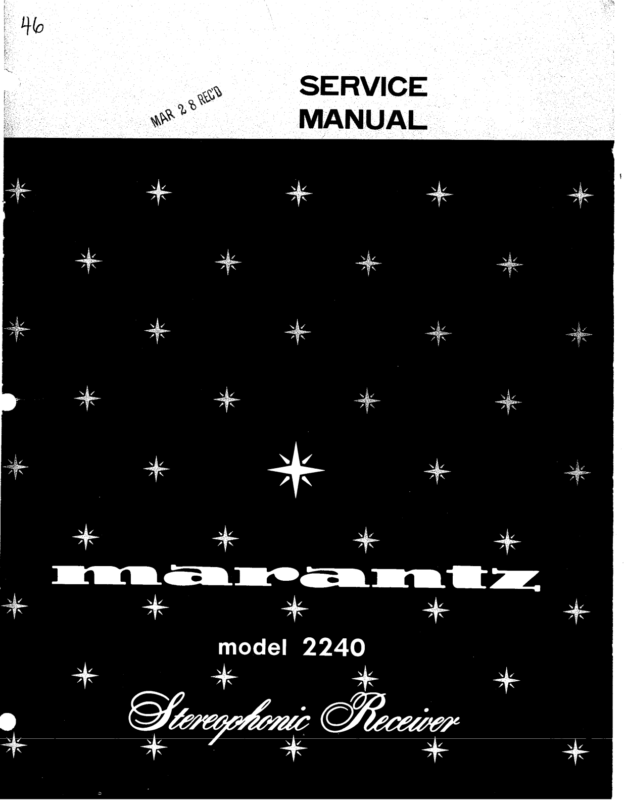 Marantz 2240 Service Manual