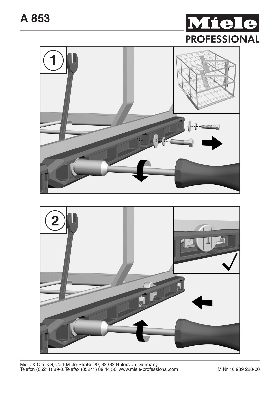 Miele A 853 User manual