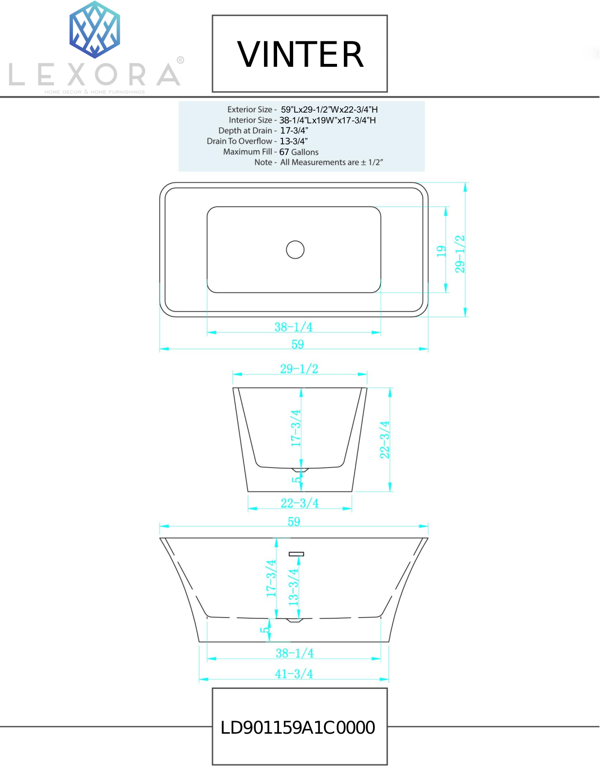 Lexora LD900359A1C0000 Specifications - ManualMachine.com