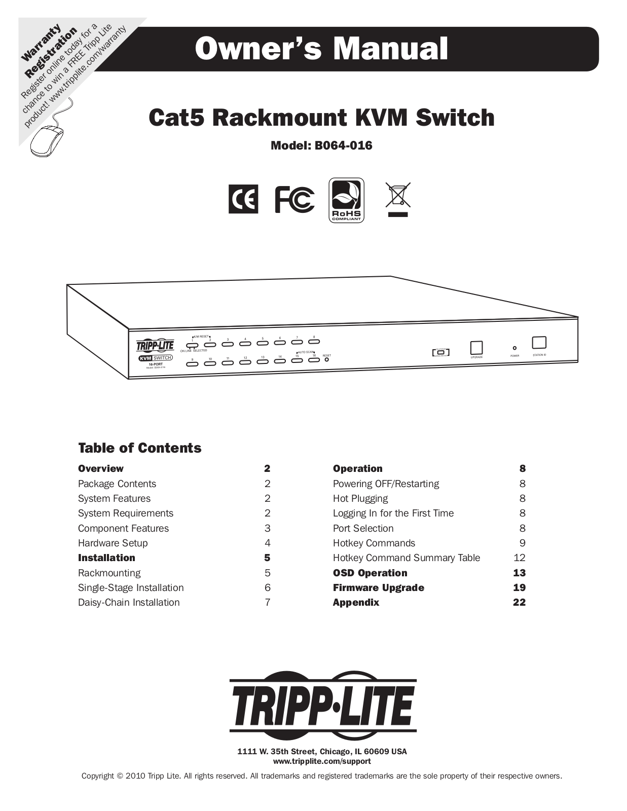 Tripp Lite B064-016 User Manual