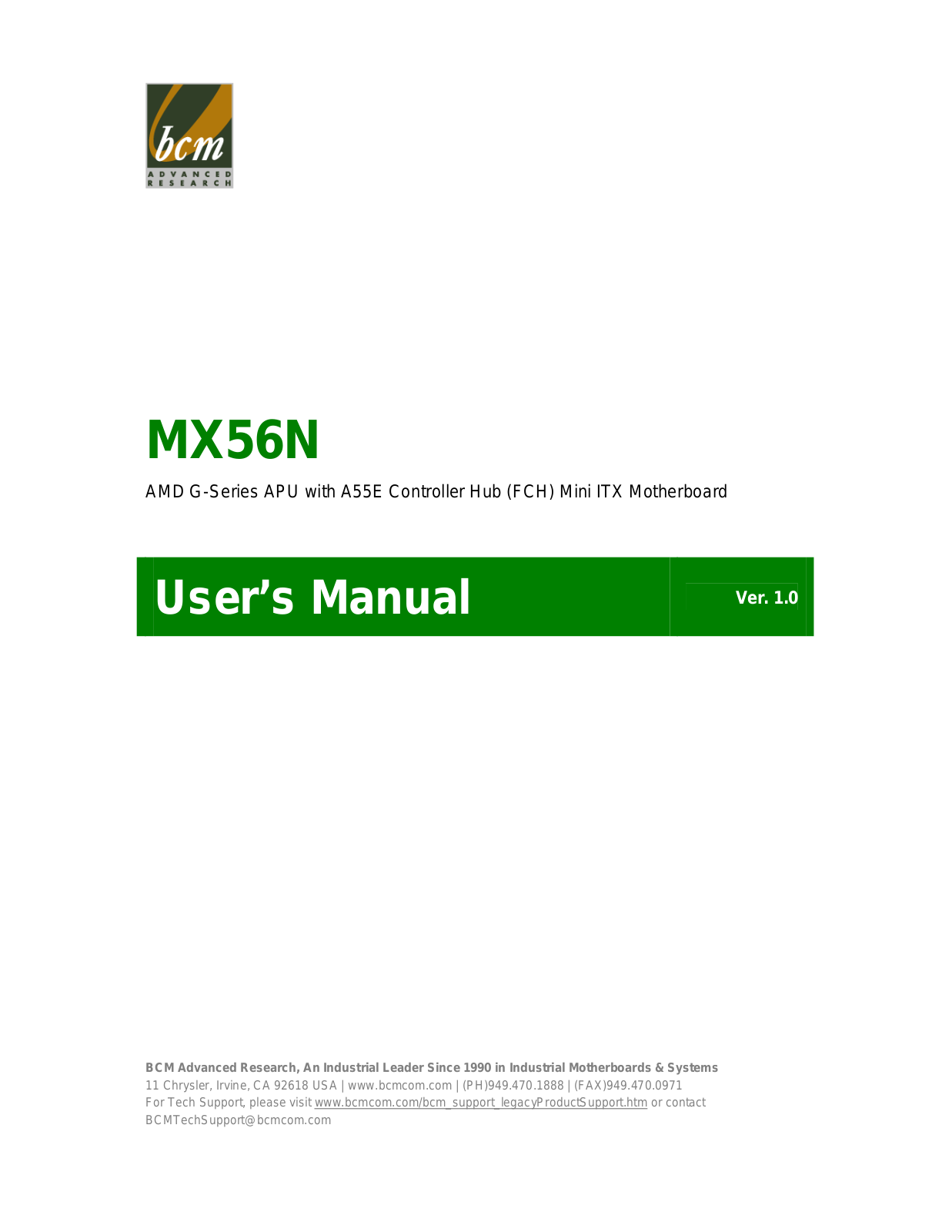 BCM MX56N User Manual - ManualMachine.com