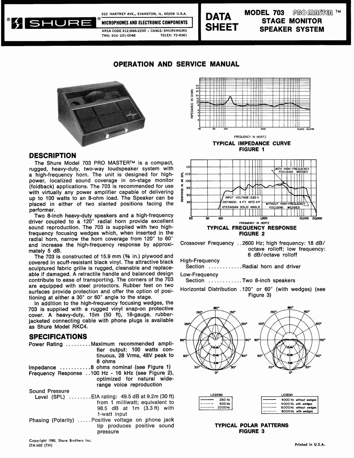 Shure Pro Master 703 User Guide - ManualMachine.com