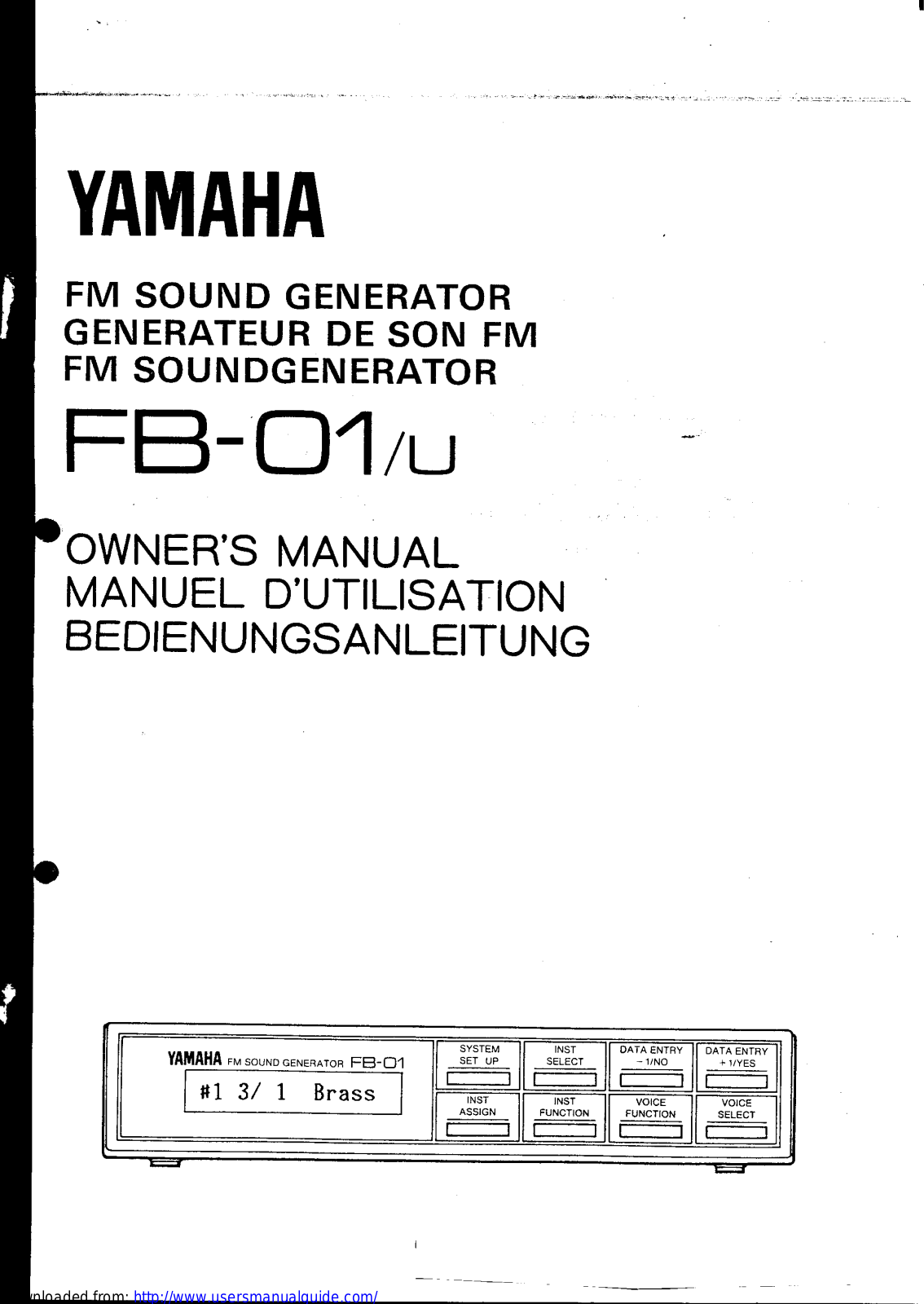 Yamaha Audio FB-01 User Manual