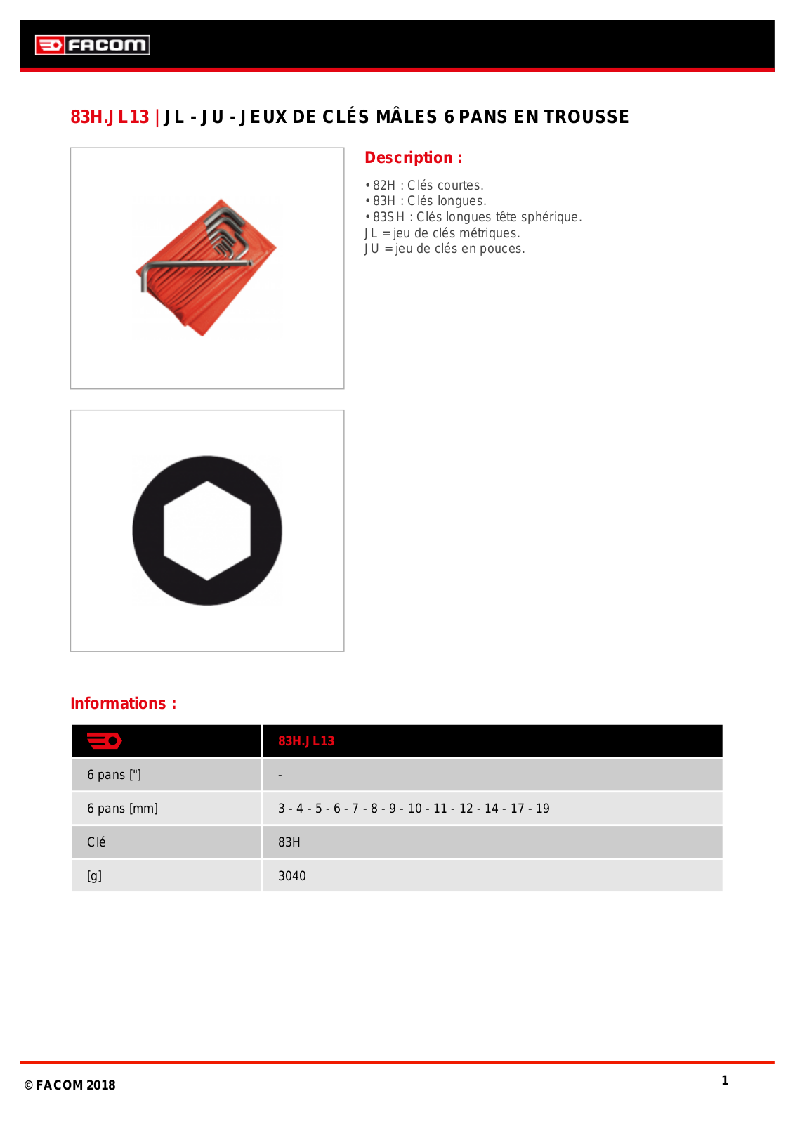 Facom 83H.JL13 Specification - ManualMachine.com