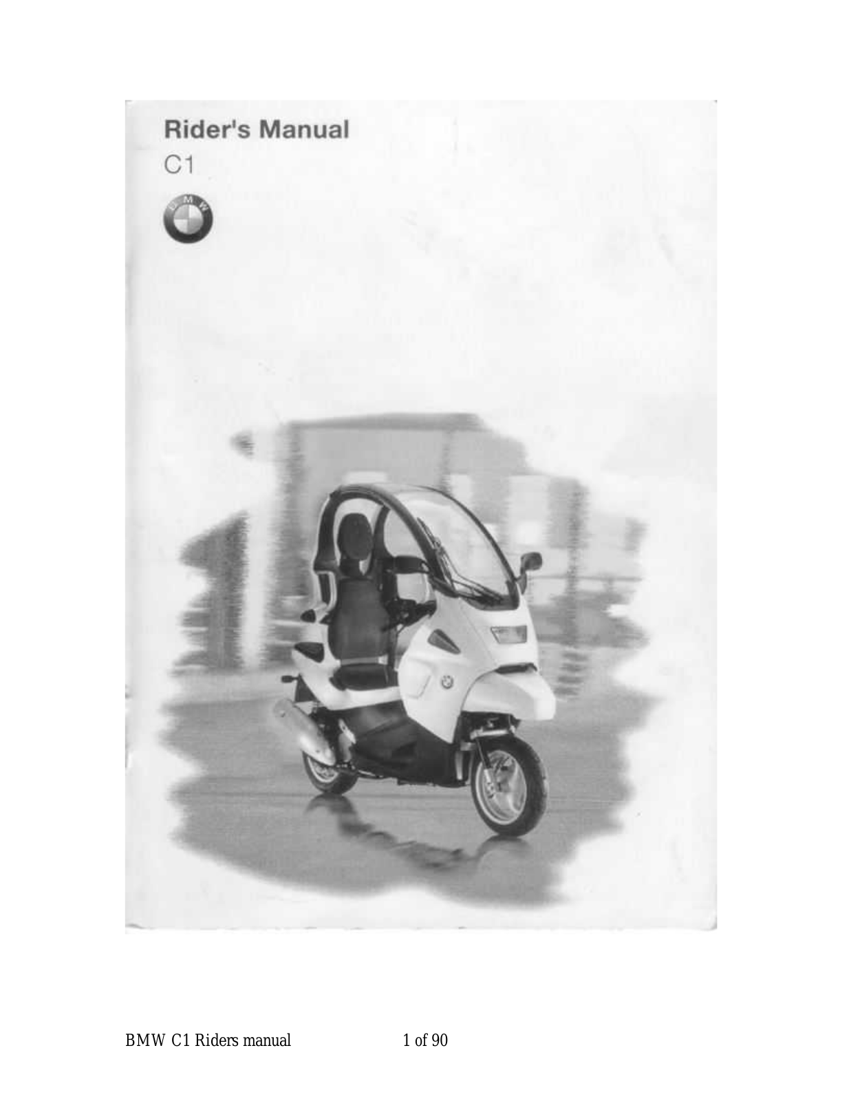 BMW C1 User Manual