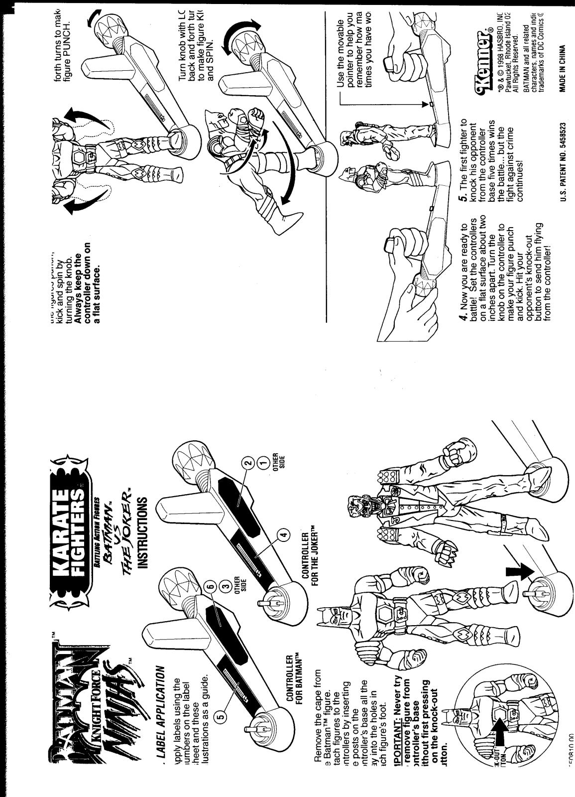 HASBRO Batman Karate Fighters User Manual