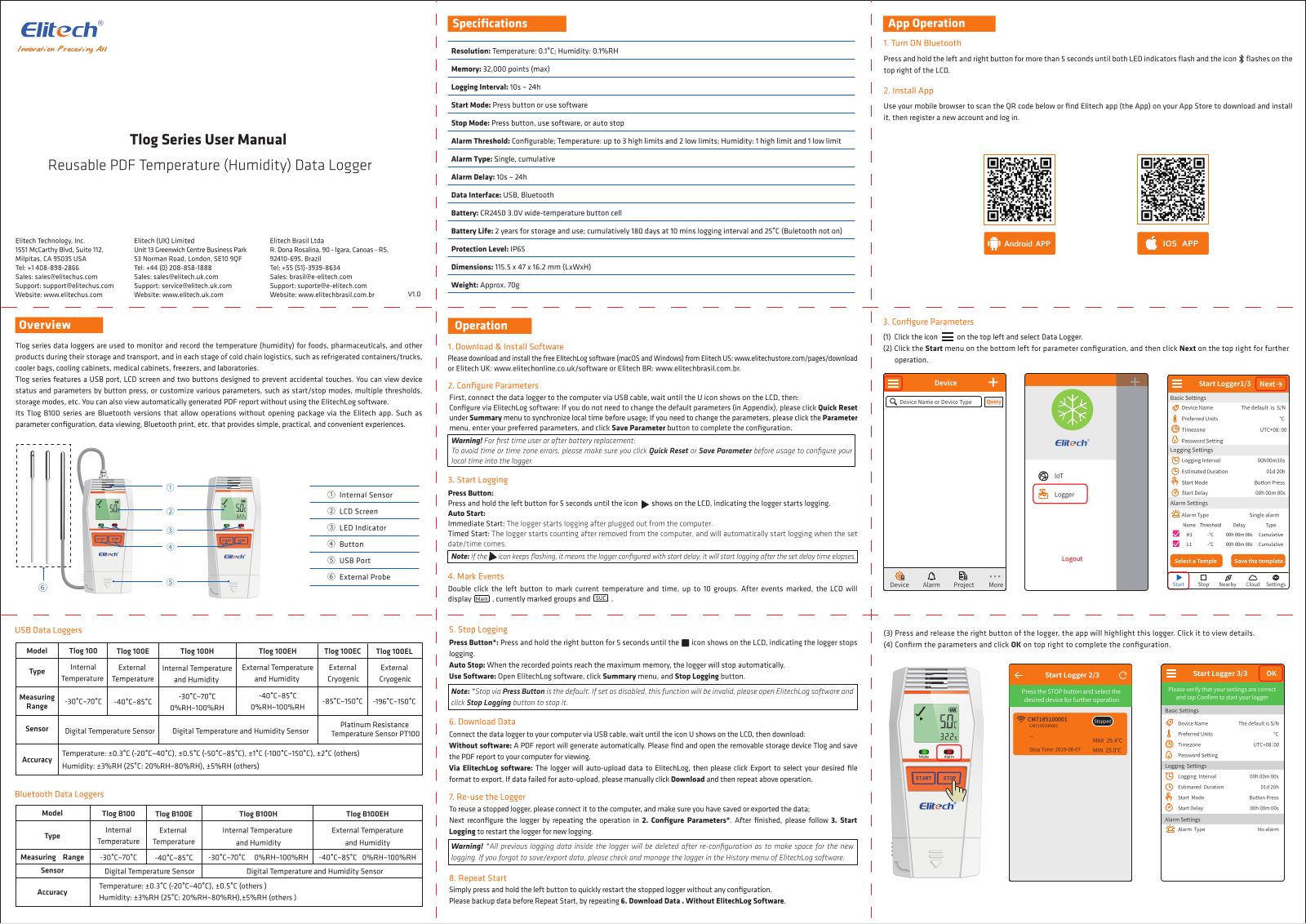 Elitech Tlog User Manual