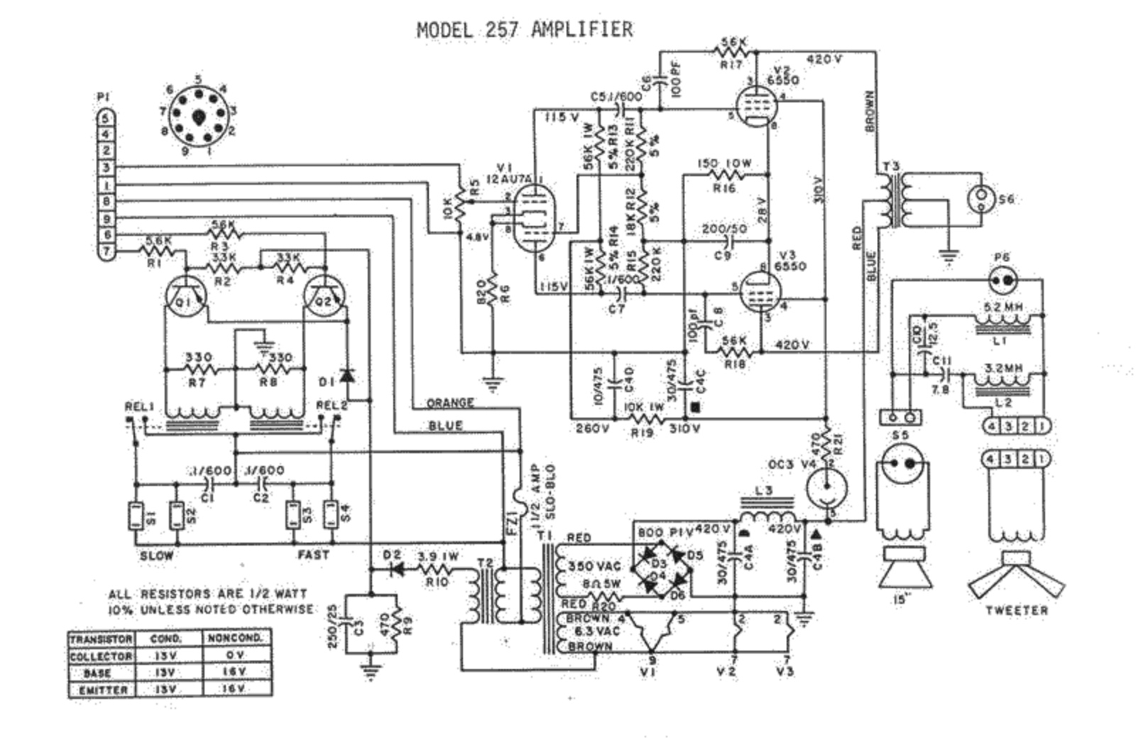 Leslie 257 schematic