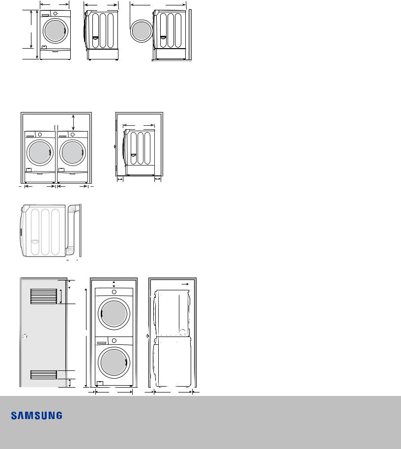 Samsung WF50K7500AW Specification Sheet