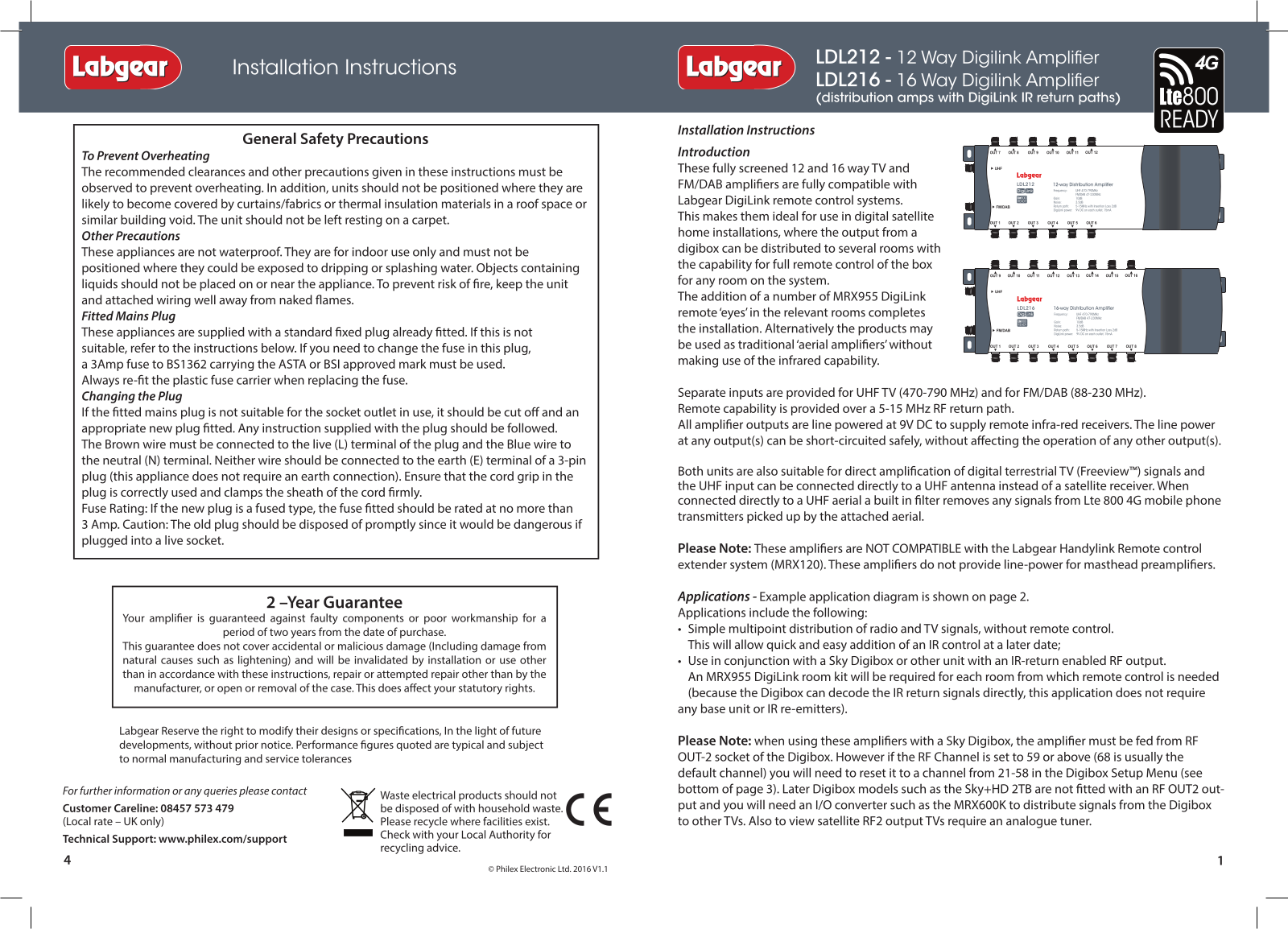 Labgear LDL216 User Manual