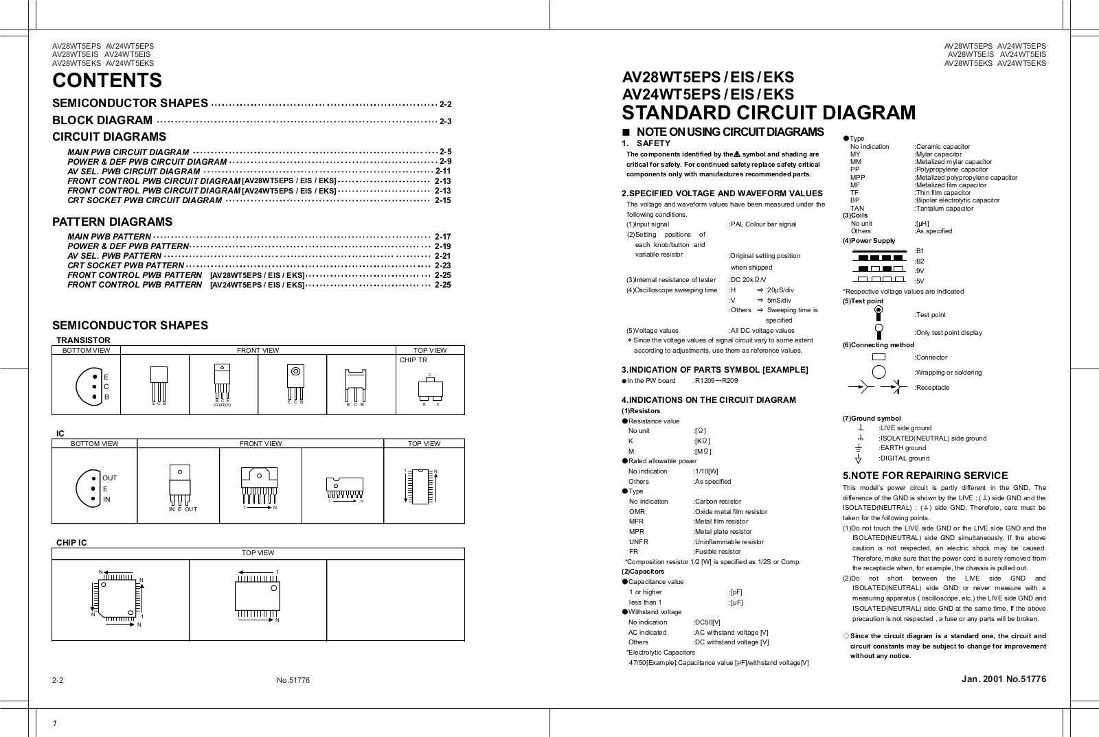 JVC AV24WT5EIS, AV24WT5EKS, AV24WT5EPS, AV28WT5EIS, AV28WT5EKS Schematics