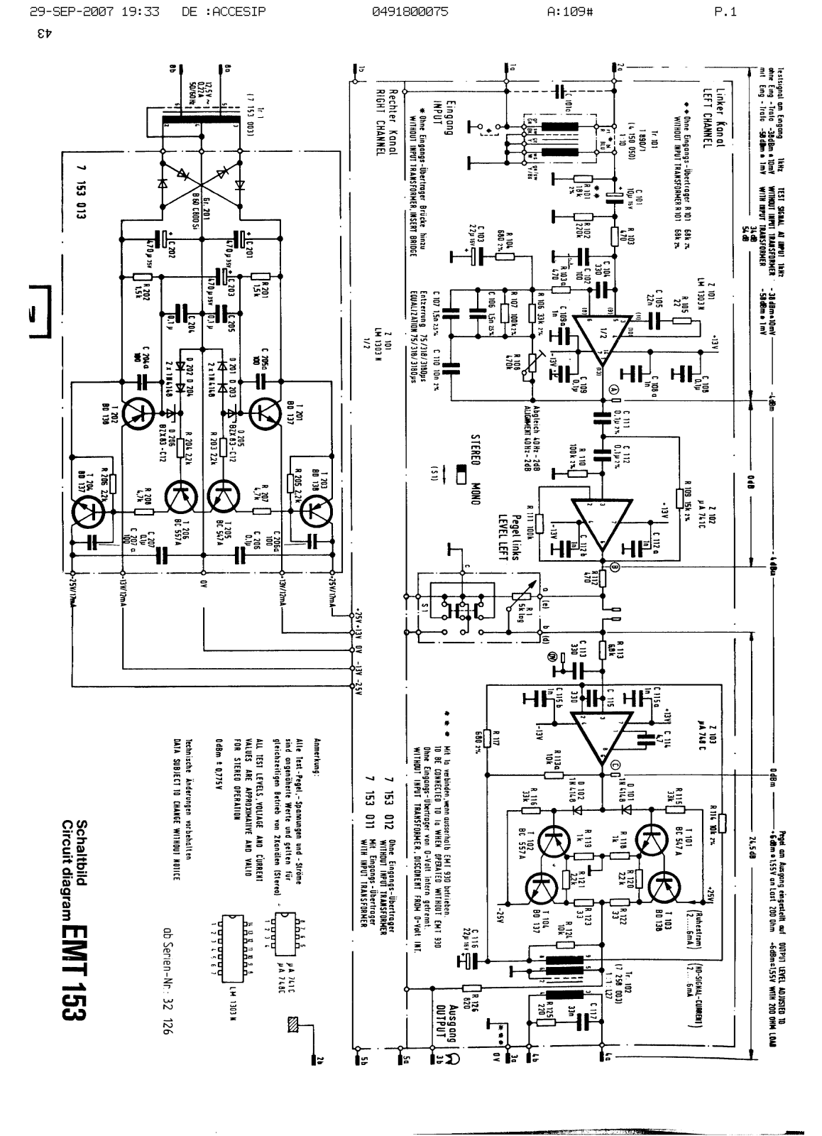 EMT 153 Schematic