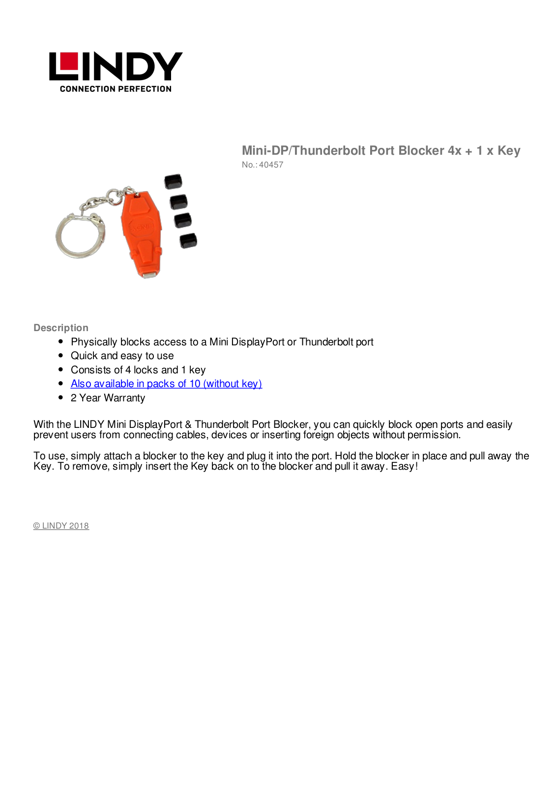 Lindy 40457 User Manual - ManualMachine.com