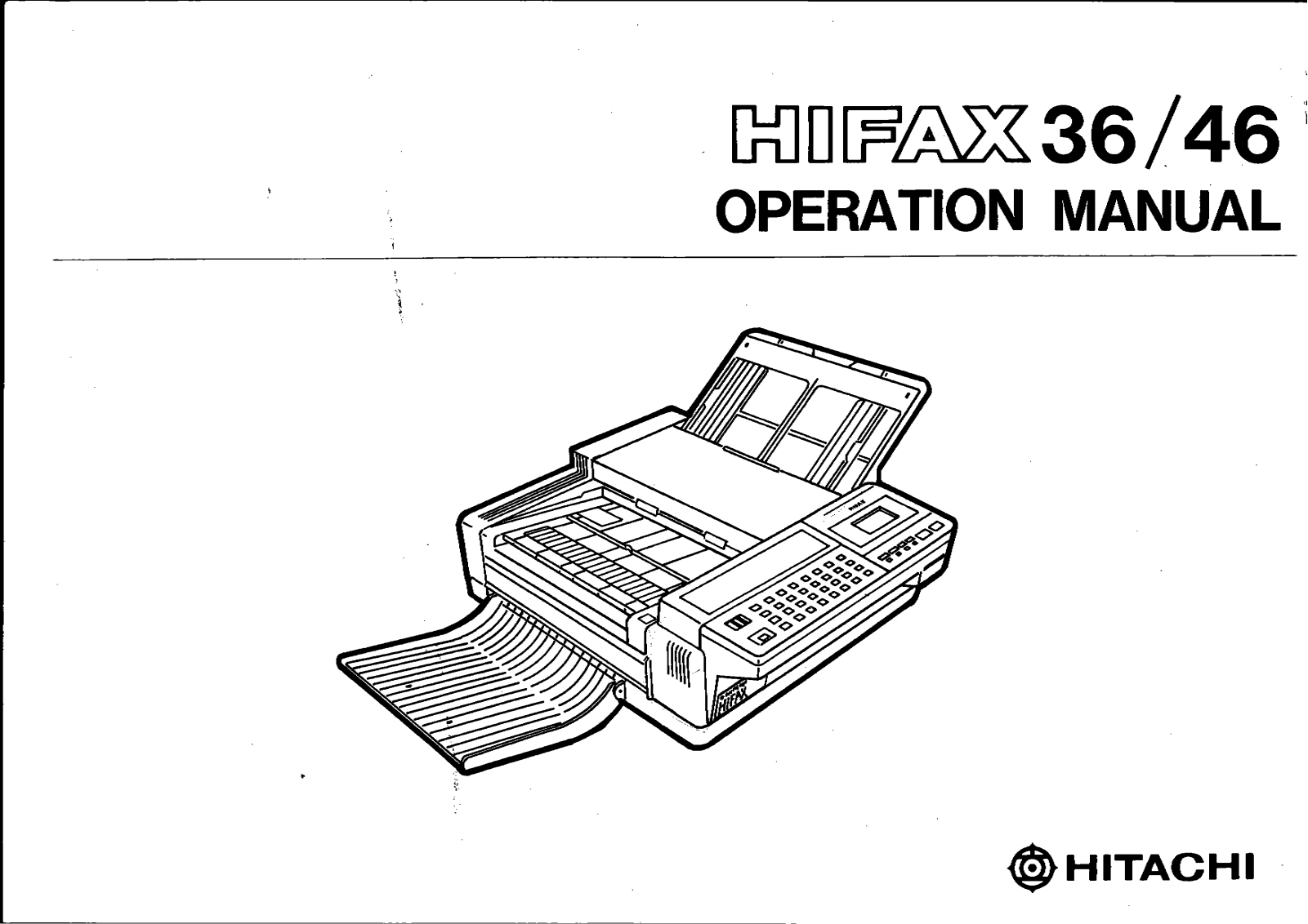 Hitachi HIFAX 36 User Manual