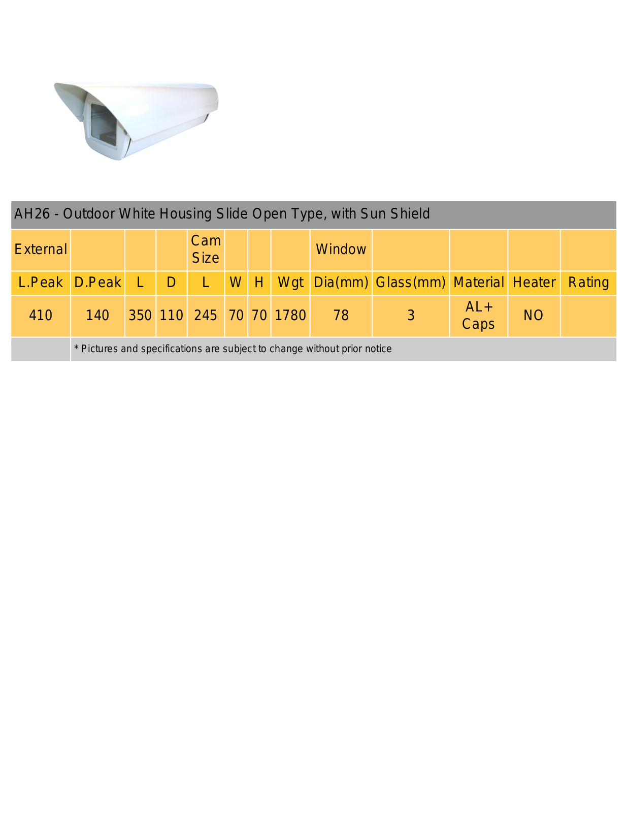 COP-USA AH26 Specsheet