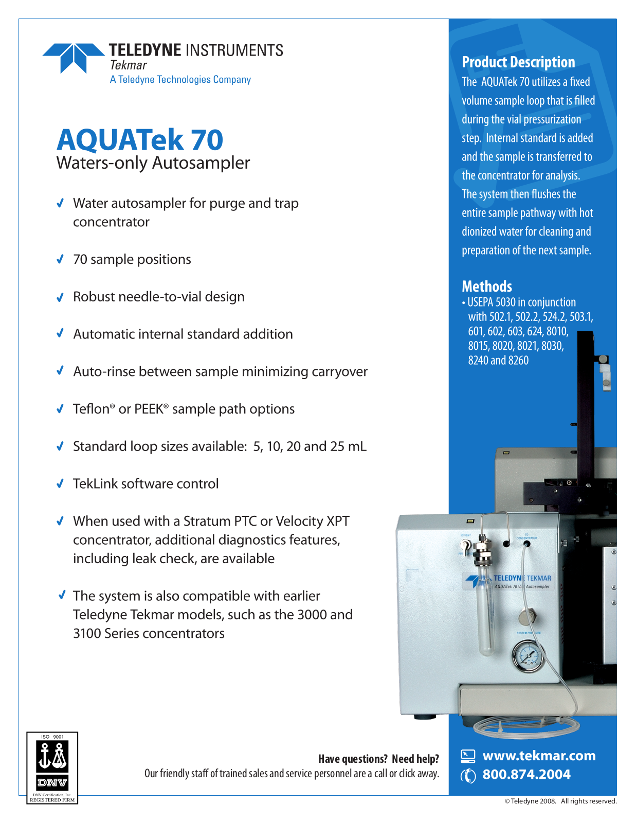 TELEDYNE AQUATek 70 User Manual