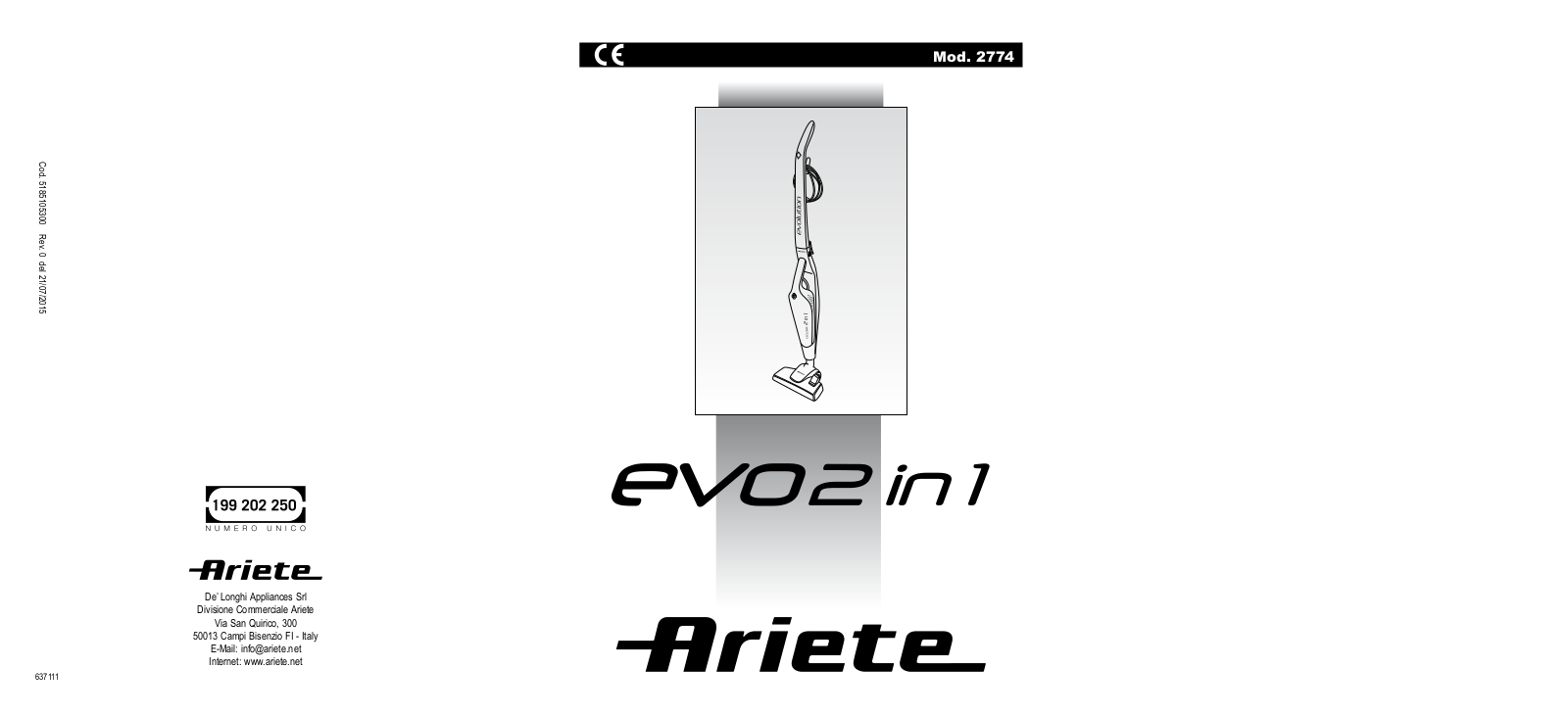 Ariete 2774 User Manual