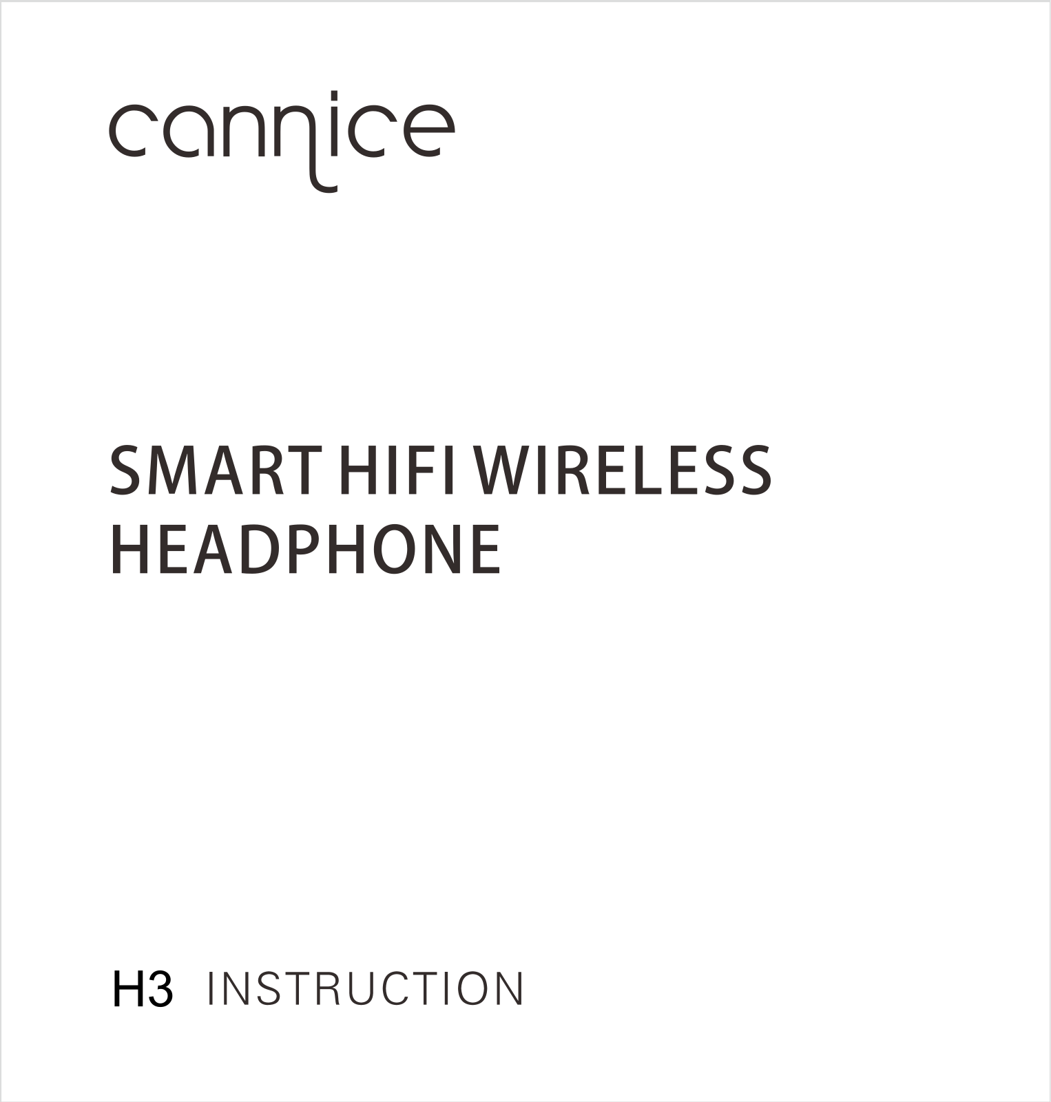 CANNICE H3, w2 Instruction - ManualMachine.com
