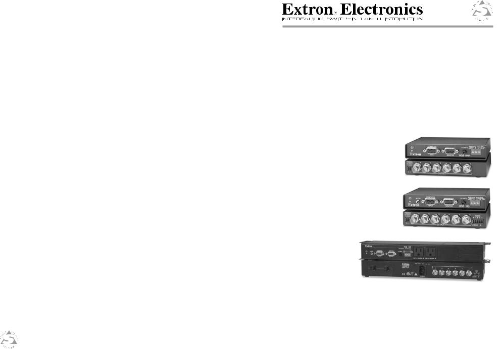 Extron electronic RGB 192S, RGB 190FV, RGB 198 EU, RGB 190FS User Manual